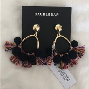 Baublebar Pom & Rainbow Tassel Earrings